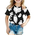 thumbnail image 2 of Weebloom Kids Halloween Shirts Boys Girls Children Printed T Shirt Style Short Sleeved Top for 1-13 Years Old Outwear,2-3 Years, 2 of 3