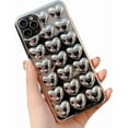 thumbnail image 6 of Compatible with iPhone Case,Cute Electro Plated 3D Heart Glossy Full Body Protection Soft Shockproof Cover Phone Case (Clear,iPhone 11 Pro Max), 6 of 6