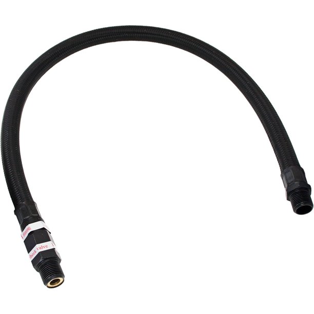 Vixen Horns Stainless Steel Air Compressor Braided Leader Hose 3/8" NPT Male to 3/8" NPT Male