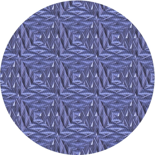 Ahgly Company Machine Washable Indoor Square Transitional Deep Periwinkle Purple Area Rugs, 3' Square