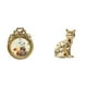 thumbnail image 1 of Marco de fotos redondo,Pequeño cuadro dorado vintage para la pared,Marco de fotos redondo decorativo de resina con ornamentos,Figura de escritorio,Estatua de gato en, 1 of 8