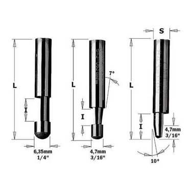 Cmt Hinge Mortise Cut Router Bit,1/2