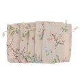 thumbnail image 3 of SHISUYAN 50pcs Drawstring Bags Pouches Burlap Sachet Bag with Printed Flower Branch, 3 of 8