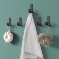 thumbnail image 3 of 12 Piezas 3M Adhesivo Gancho Pegatinas Baño Ganchos de Pared Impermeable Toallero para Dormitorio Baño Cocina Techo Colgando Albornoces (Negro), 3 of 5