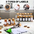 thumbnail image 3 of Jarros para especias DIMBRAH de vidrio, 120 ml, con etiqueta, 24 unidades, tapa de bambú, 3 of 7