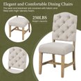 thumbnail image 3 of Aukfa 5-Piece Dining Set for 4, 42"-54" Extendable Table with 4 Upholstered Chairs for Dining Room/Living Room/Kitchen, Antique White, 3 of 8