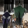 thumbnail image 2 of Halloween Hanging Ghost, 32 x 40 Inch Happiwiz Hanging Halloween Skeleton Ghosts Decorations, Grim Reapers for Best Halloween Outdoor Decorations, Purple, 2 of 12