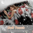 thumbnail image 4 of Winter Christmas Comforter Set California King Size, Snowman Truck Christmas Ball Tree Black Soft Bedding Set for Man Woman, 4 Pieces Duvet Cover Set with Fitted Sheet, 2 Pillowcases, 4 of 9