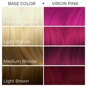 ARCTIC FOX Vegan and Cruelty-Free Semi-Permanent Hair Color Dye (4 Fl Oz, VIRGIN PINK)