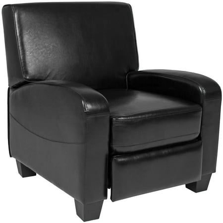 Best Choice Products Padded Upholstery Faux Leather Modern Single Push Back Recliner Chair w/ Padded Armrests for Living Room, Home Theater, (Best Quality Home Theater Systems In India)