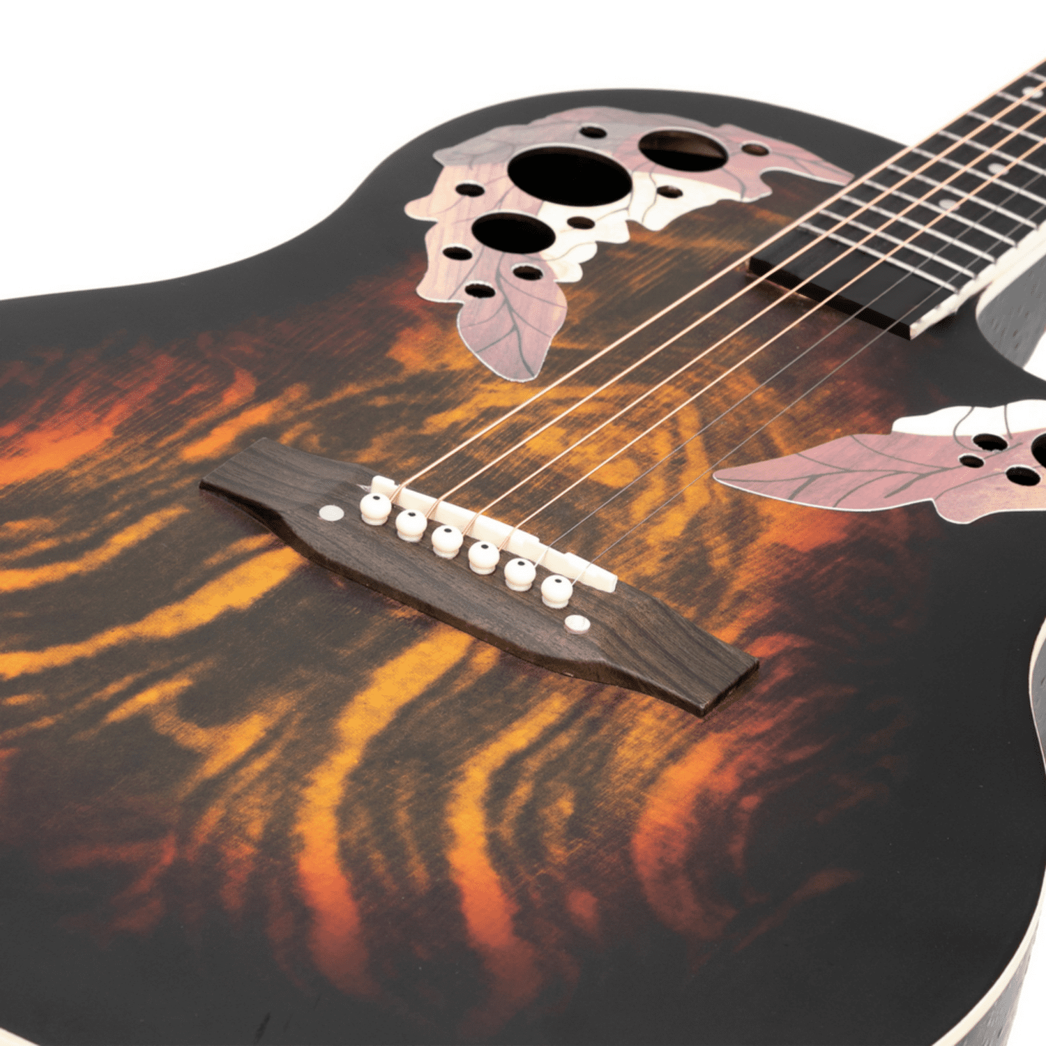 Hassch 41in Beginner Acoustic Guitar with Gig Bag, Full Size Cutaway Guitar Starter with Wrench Tool, Sunset Color