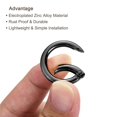 thumbnail image 4 of GFDYREE 28x20x4mm Spring Gate O Rings, 5 Pack Round Snap Clip Zinc Alloy for Keyrings Buckle, Black, 4 of 5