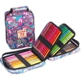 thumbnail image 1 of Juego de lápices de colores de 52 piezas con estuche de viaje, 72 colores vibrantes, 1 of 3