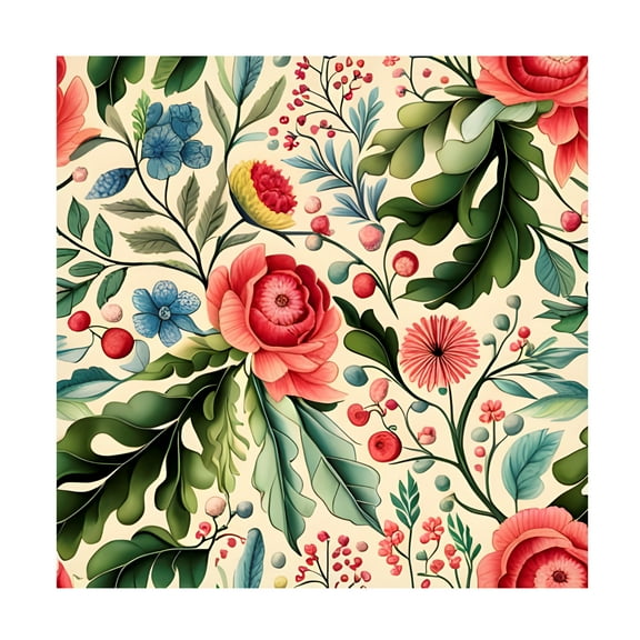 Canvas Wall Art - Tina Lavoie 'Bohemian Garden V' Wall Art for Living Room, Bedroom, or Office Décor by Trademark Fine Art - 14 x 14 Inches