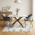 thumbnail image 3 of ODIKA 5'x7' Beige Abstract Geometric Washable Area Rug Modern Curved Shapes With Neutral Tones And Dynamic Design Non-Slip, Low Pile, Stain Resistant for Guest Room, Lounge, Apartment, 3 of 7