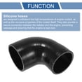 thumbnail image 4 of Unique Bargains 1 Pcs 70-80mm 2.76"-3.15" ID 90mm 3.54" Length 90 Degrees Black Car Silicone Hose Coolant Hose, 4 of 7