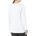thumbnail image 4 of Just My Size Tee-Shirt à Manches Longues Col en V pour Femmes, 2X, Blanc, 4 of 4