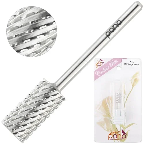 Professional Silver Large Barrel Nail Carbide Drill Bit 2X Coarse Grit