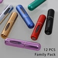 thumbnail image 4 of 12 Pack Refillable Perfume Atomizer Spray Bottles for Travel – 5ml Mini Cologne Refillable Bottles, Portable Perfume Sprayers for Women & Men, TSA Approved Family Set for Home and Travel Use, 4 of 6