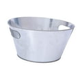 thumbnail image 2 of Metal de hielo Bebida de bebida helado decoración metal galvanizado bañera ovalada bebida de bebida cubo de cerveza para barra de baño bar de boda, 2 of 8