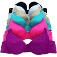 thumbnail image 1 of Iheyi 6 Pieces Various Style Plain Basic Everyday Wear Full Cup Bra A-DDD (34C), 1 of 2