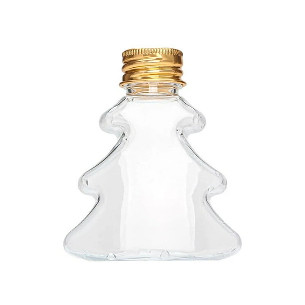 Botella de té de leche de árbol de Navidad, taza de té transparente desechable, botella de bebida en forma de estrella Pentagonal, taza de té de leche de plástico