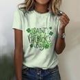 thumbnail image 2 of QIPOPIQ T-Shirts à Manches Courtes pour Femmes à Col Rond T-Shirts de la Saint-Patrick Hauts T-Shirt Shamrock T-Shirt Vert Tunique T-Shirts de la Journée St Patricks T-Shirts Imprimés pour Dames Col Rond T-Shirts de Fête T-Shirts Graphiques Aubaines, 2 of 4
