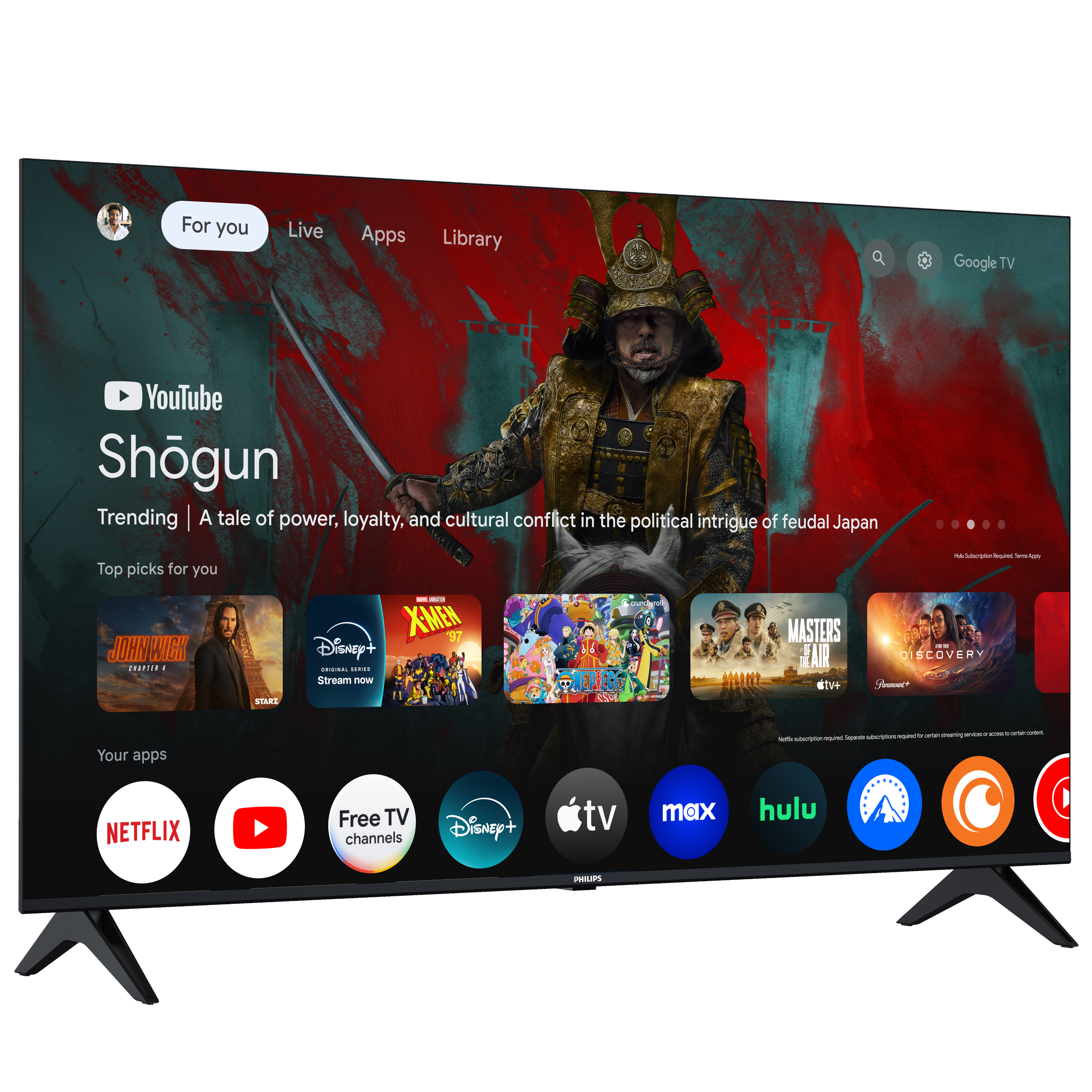 Philips 55" Clase 4K Ultra HD (2160p) Google Smart LED TV (55PUL7552/F7) 2