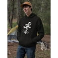 thumbnail image 2 of Astronaut Running In Space Hoodie Men -Image by Shutterstock, Male Medium, 2 of 4