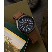 Timex Men's Expedition Scout 40mm Watch - Brown Two- Piece Blue Dial Gunmetal Case