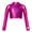 Hot Pink, variant on Kids Girls Shiny Metallic Turtleneck Long Sleeve T-shirt Sequins Dance Crop Top for Modern Black 8