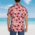 thumbnail image 3 of Lsque Rose Flowers pattern Hawaiian Shirt for Men, Unisex Summer Beach Casual Short Sleeve Button Down Shirts-Small, 3 of 9