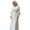 White, variant on Womens Abaya Evening Gown Muslim Maxi Dress Solid Loose Fit Long Cardigan Robe Open Front Maxi Length Round Neck Dress