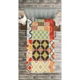 thumbnail image 3 of Ambesonne Colorful Quilted Bedspread Set 2 Pcs, Vintage Abstract Shape, Twin Size, Multicolor, 3 of 3