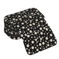 thumbnail image 4 of Qekee Daisy Print Double Clamshell Pen Case,Double Layer Pencil Pouch,Zippered Multi-FunctionalPencil Box for School, Travel, and Office Essentials, 4 of 7