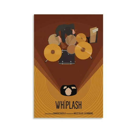 Whiplash Movie Poster (1) Home Decor Poster Wall Art Hanging Picture Print Bedroom Decorative Painting Posters Room Aesthetic 20x30inch(50x75cm)