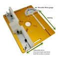 thumbnail image 4 of Aluminum Router Table Insert Plate W/ Miter Gauge for Woodworking Benches Table Saw Multifunctional Trimmer Engraving Machine ,Easy to Use, 4 of 5