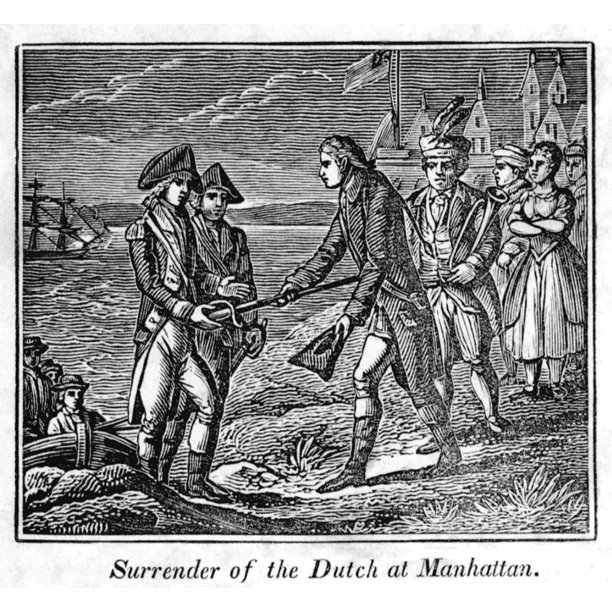New York, 1664. /Na Representation Of The Surrender Of New Amsterdam In