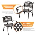 thumbnail image 3 of Nuu Garden 5-Piece Outdoor Bar Set, Outdoor Patio Dining Furniture Set, Round Dining Table with Umbrella Hole and Patio Dining Chairs, Bronze, 3 of 9