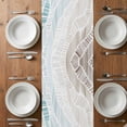 thumbnail image 6 of Ombre Brown Blue Table Runner - 70 Inch Long, Kitchen Dining Table Runner Dresser Scarves, Summer Coastal Ocean Sea Beach Wave Farmhouse Decor for Coffee Tables Wedding Party Banquet, 6 of 8