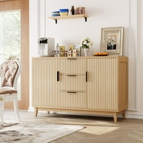 VENTOPYR 47'' Sideboard Buffet Cabinet,Modern Storage Cabinet with 3 Drawers,2 Doors and Adjustable Shelves