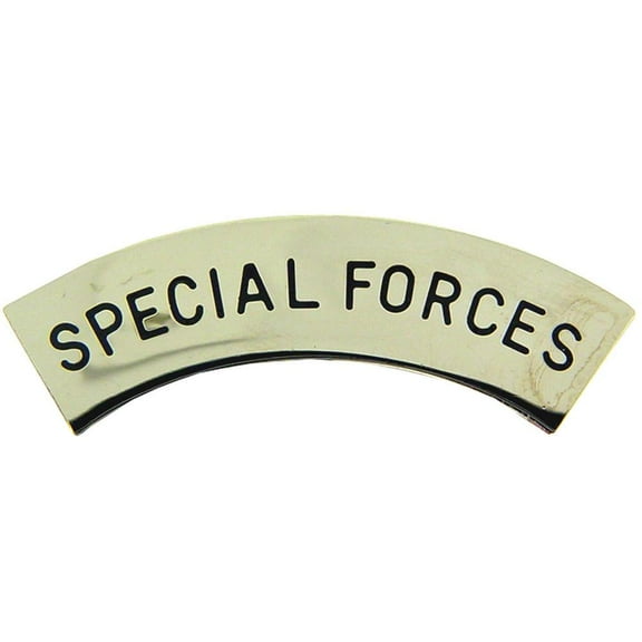 Eagle Emblems P12006 Pin - Special Forces, Tab - Black & Silver - 1.56 in.
