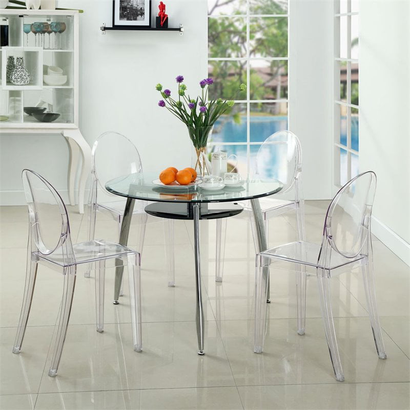Clear Dining Chairs Set Of 4, Clear Dining Room Chairs Set Of 4