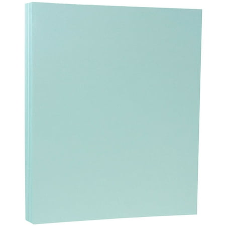 JAM Paper Cardstock, 8 1/2 x 11, 100lb Aqua Blue, 50 per Pack