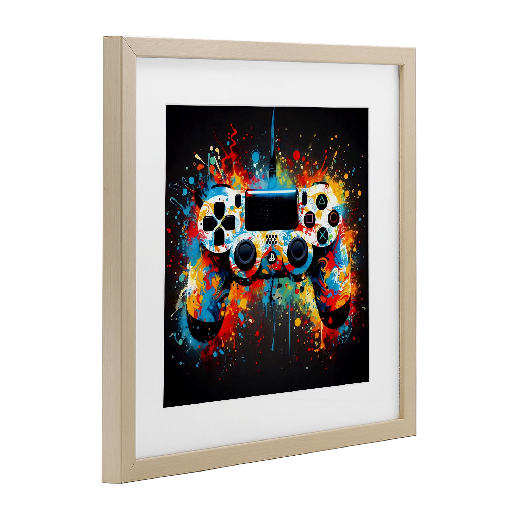 Stupell Industries Colorful Controller Swirl Birch Framed Print Under Glass, design by Creative Studio
