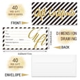 thumbnail image 2 of Paper Gift Card Invitation Cards for Birthday Wedding Party Rectangle Black 170x85mm 40pcs/set diy, 2 of 7