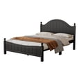 thumbnail image 4 of Traditional Concise Style Black Solid Wood Platform Bed, 4 of 5