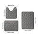 thumbnail image 3 of Xihbxyly Juego de Alfombrillas de Baño, Antideslizantes y Absorbentes, de Secado Rápido, Versátiles para Baño y Entrada, Estilo Moderno y Acogedor, Juego de 3 Piezas, Café/Gris Oscuro/Gris, 40 X 50 C, 3 of 6