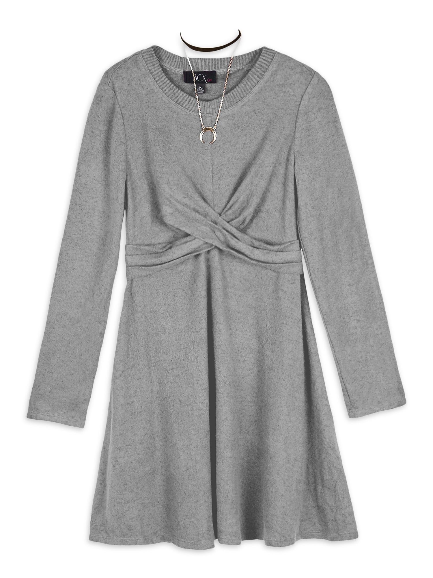 Long Sleeve Fuzzy Sparkle Dress 