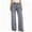 Light Blue, variant on Vivianyo HD Women's High Waist Rhinestone Wide Leg Jeans, Sparkly Light Wash Denim Pants with Pockets, Women's Black,Blue,Light Blue, Sizes S-2XL